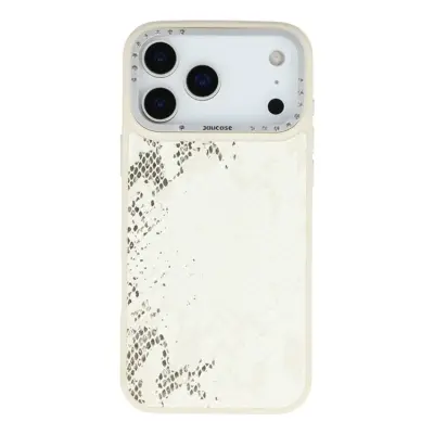 JAUCASE iPhone 17 Pro Max Mobilskal Magsafe Snake Texture - Vit (Vit)