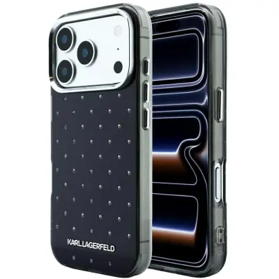 Karl Lagerfeld IML Rhinestones Logo Case (iPhone 17 Pro Max/18 Pro Max) - Vit