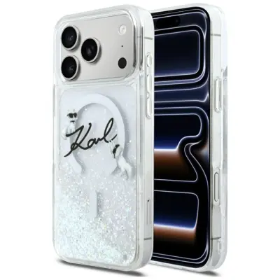 Karl Lagerfeld iPhone 17 Pro Max Mobilskal Magsafe Liquid Glitter