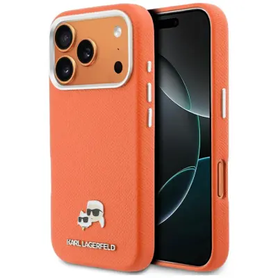 Karl Lagerfeld Mobilskal För iPhone 17 Pro Max MagSafe Karl Head Logo - Orange