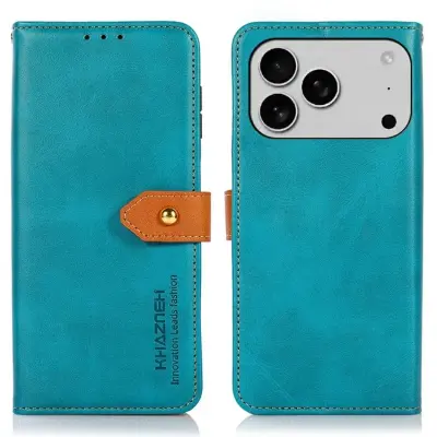 KHAZNEH iPhone 17 Pro Max Plånboksfodral Läder Stativ