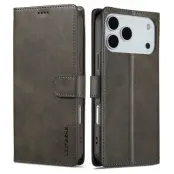 LC.IMEEKE iPhone 17 Pro Max Plånboksfodral Konstläder - Grå