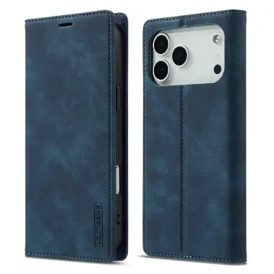 LC.IMEEKE iPhone 17 Pro Max Plånboksfodral Konstläder- Blå