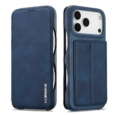 LC.IMEEKE iPhone 17 Pro Max Fodral Kortfodral KonstLäder - Blå