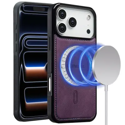 LC.IMEEKE L6 iPhone 17 Pro Max Fodral KonstLäder - Lila