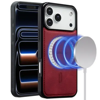 LC.IMEEKE L6 iPhone 17 Pro Max Fodral KonstLäder - Röd