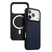 MELKCO Mobilskal till iPhone 17 Pro Max Magsafe Äkta läder - Blå (Mörkblå)