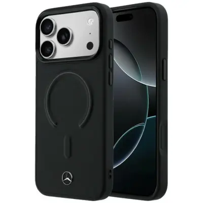 Mercedes Mobilskal För iPhone 17 Pro Max MagSafe Läder 3D - Svart