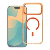 Mobilskal För iPhone 17 Pro Max MagSafe Frame Clear Hybrid - Orange