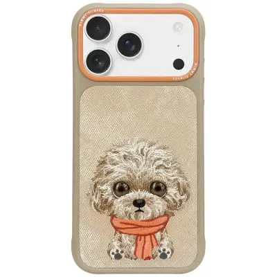 Nimmy iPhone 17 Pro Max Mobilskal Big Eyed Pet 2.0 Dog - Beige