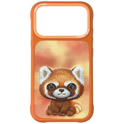 Nimmy iPhone 17 Pro Max Mobilskal Big Eyed Pet 2.0 Raccoon (Orange)