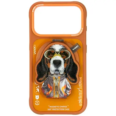 Nimmy iPhone 17 Pro Max Mobilskal MagSafe Cool&Cute 2.0 Dog (Orange)