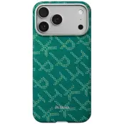 PITAKA Mobilskal För iPhone 17 Pro Max MagSafe Ultra-Slim Monogram- Guld Grön