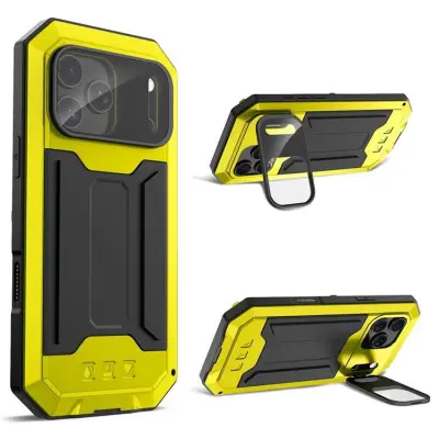 R-JUST iPhone 17 Pro Max Mobilskal Med Härdad Glas - Gul