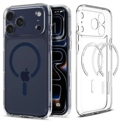 Spigen Mobilskal till iPhone 17 Pro Max Ultra Hybrid Magsafe - Clear/Deep Blue