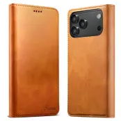 SUTENI iPhone 17 Pro Max Plånboksfodral PU Läder - Khaki