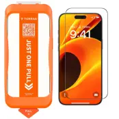 Torras iPhone 17 Pro Max Härdat Glas Skärmskydd med Dust Removal Tool