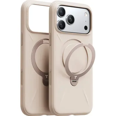 Torras Ostand Spin Silicone (iPhone 17 Pro Max) - Beige