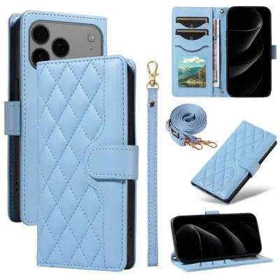 Trolsk Crossbody Rhombus Wallet (iPhone 17 Pro Max) - Vit
