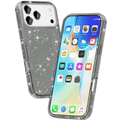 Trolsk Glittery Hard Case (iPhone 17 Pro Max) - Svart
