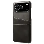 Trolsk Mobilskal med Kortficka Läderimitation (iPhone 17 Pro Max) - Svart