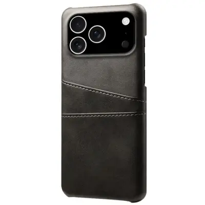 Trolsk Leather Card Case (iPhone 17 Pro Max) - Svart