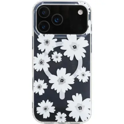 Trolsk Mobilskal med MagSafe - Vita Blommor (iPhone 17 Pro Max)