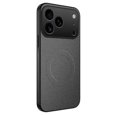 WANLONFENG iPhone 17 Pro Max Mobilskal MagSafe Carbon Fiber TQ