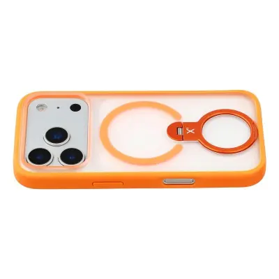 X-LEVEL iPhone 17 Pro Max Mobilskal med Rotating Kickstand Orange