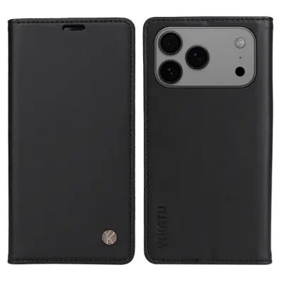 Yikatu iPhone 17 Pro Max Plånboksfodral Magnetic Closure - Svart