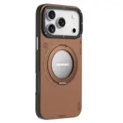 YOUNGKIT Mobilskal till iPhone 17 Pro Max Rotating Kickstand - Brun