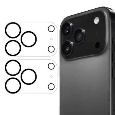 [2-Pack] Hat Prince iPhone 17 Pro Härdat Glas Kameralinsskydd - Transparent