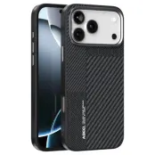 ABEEL Mobilskal till iPhone 17 Pro PC TPU Aluminium PU Läder - Textur 1