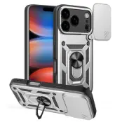 AMORUS Mobilskal till iPhone 17 Pro Kameralinsreglage - Silver