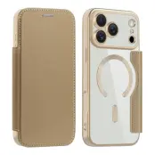 AMORUS iPhone 17 Pro Plånboksfodral MagSafe RFID-Skydd - Guld (Guld)