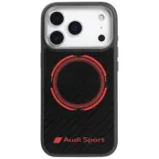Audi iPhone 17 Pro Mobilskal MagSafe Carbon Fiber Sport Red Circle