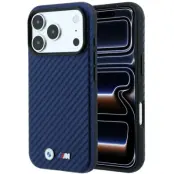 BMW M Carbon Metal Logo MagSafe Case (iPhone 17 Pro/18 Pro) - Grå