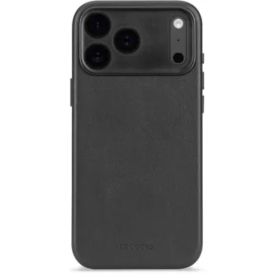Decoded Leather Back Cover MagSafe (iPhone 17 Pro) - Svart