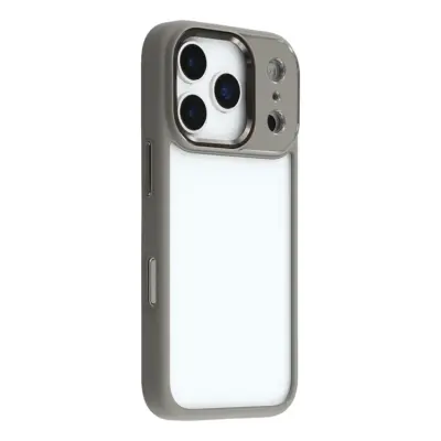 FULEXIN iPhone 17 Pro Mobilskal Crystal Clear + TPU - Titangrå