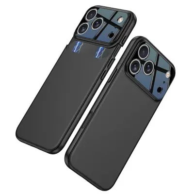 GKK iPhone 17 Pro Fodral Avtagbar Kameraram Kontrastfärg - Svart