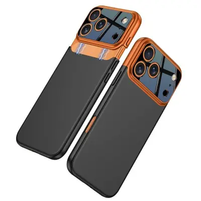 GKK iPhone 17 Pro Fodral Avtagbar Kameraram PC - Orange / Svart