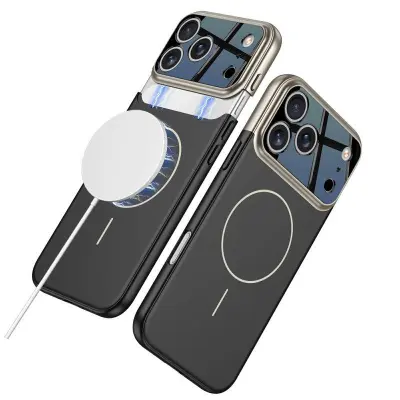 GKK iPhone 17 Pro Fodral Detachable Kamera Ram Kontrast PC - Grå / Svart