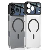 GKK iPhone 17 Pro Fodral Kontrastfärg Genomskinlig PC - Svart (Svart)