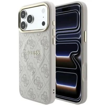 Guess Embossed 4G Classic MagSafe Case (iPhone 17 Pro/18 Pro) - Svart