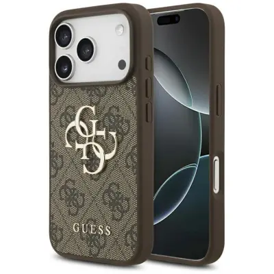 Guess iPhone 17 Pro Mobilskal 4G Big Logo - Brun