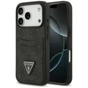 Guess Mobilskal till iPhone 17 Pro 4G Double Card Triangle (Svart)