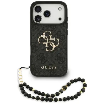 Guess iPhone 17 Pro Mobilskal 4G Strap 4G Classic Logo - Svart