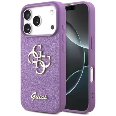 Guess iPhone 17 Pro Mobilskal Fixed Glitter Big 4G - Lilac