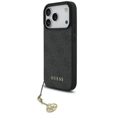 Guess iPhone 17 Pro Mobilskal MagSafe 4G Charms Collection - Svart