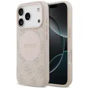 Guess Mobilskal till iPhone 17 Pro MagSafe 4G Circle Classic Logo - Rosa
